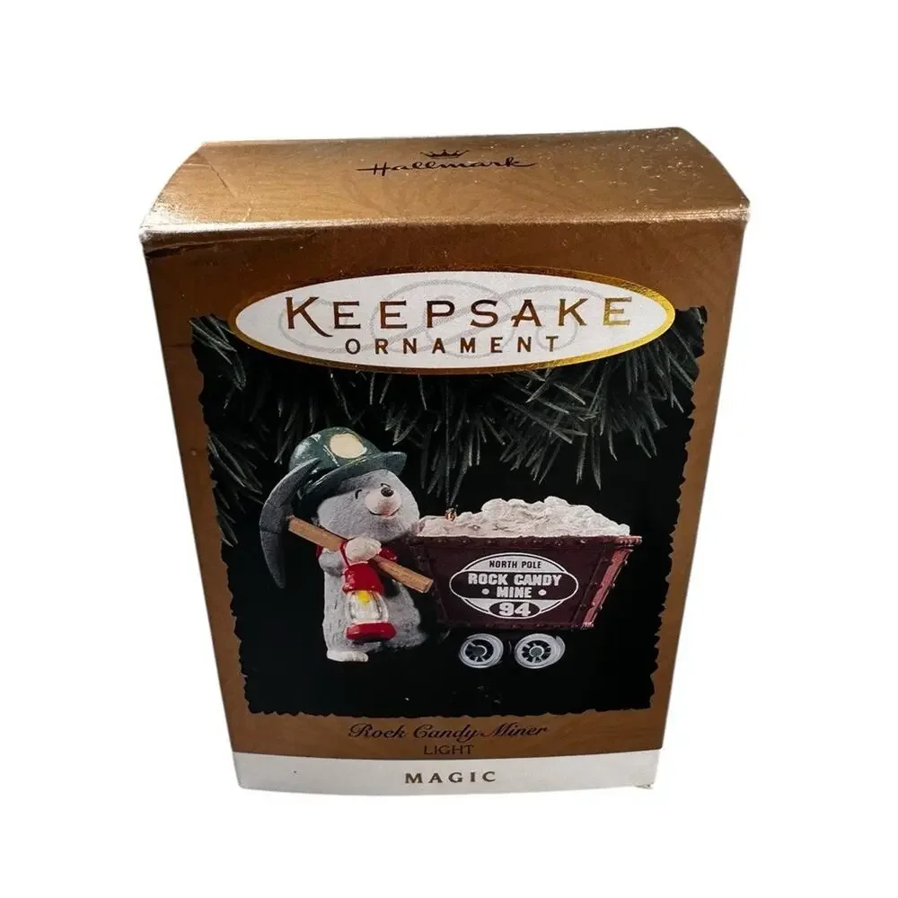 Hallmark Ornament 1994 Rock Candy Miner Lighted